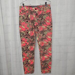 Hot Kiss Skinny Lily Jeans Y2K Pink Leopard Grunge Punk Street 9